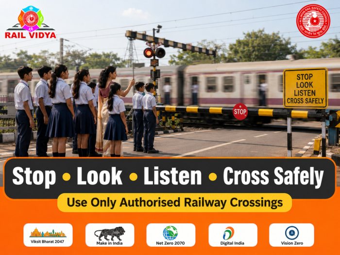 45.	Stop • Look • Listen • Cross Safely