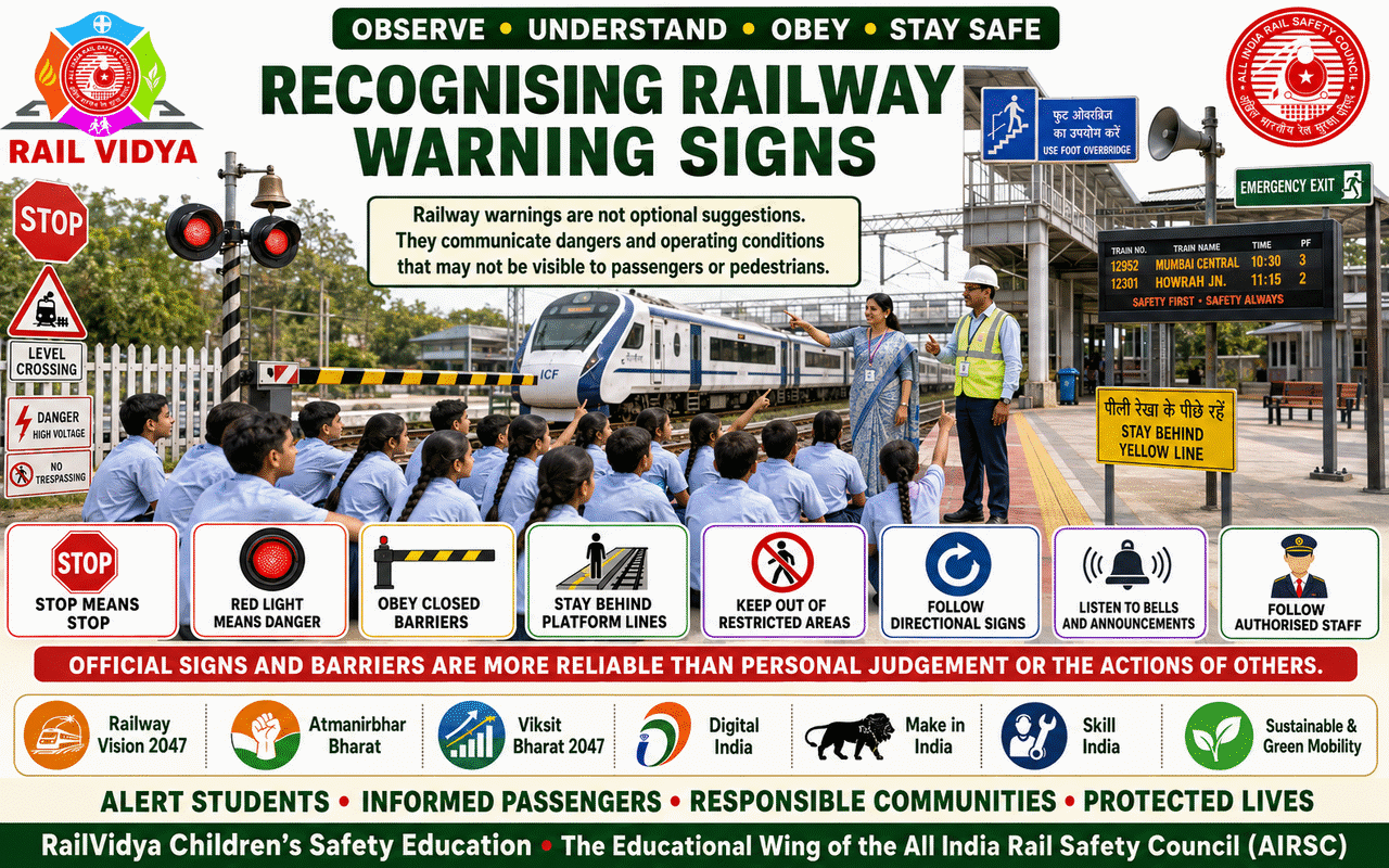 RECOGNISING RAILWAY WARNING SIGNS