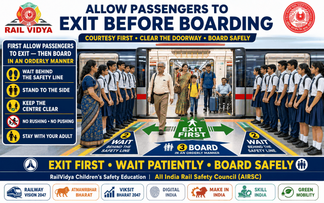 ALLOW PASSENGERS TO EXIT BEFORE BOARDING