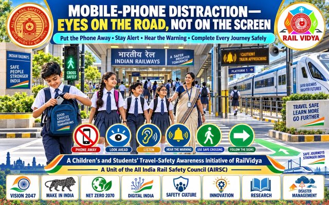 MOBILE-PHONE DISTRACTION—EYES ON THE ROAD- NOT ON THE SCREEN